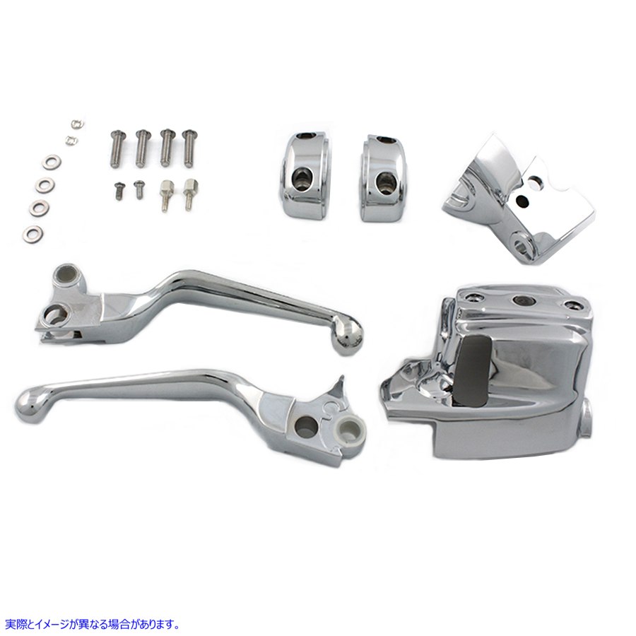 26-0538 ハンドルバー コントロール カバー キット クローム 取寄せ Vツイン Handlebar Control Cover Kit Chrome (検索用／