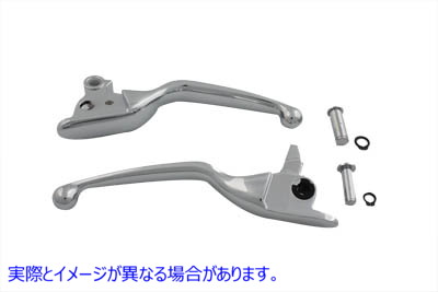 26-0741 クロームスムースコンターハンドレバーセット 取寄せ Vツイン Chrome Smooth Contour Tamer Hand Lever Set (検索用／38