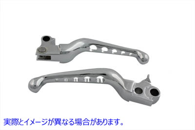 26-0785 クロームドリルドハンドレバーセット 取寄せ Vツイン Chrome Drilled Hand Lever Set (検索用／56707-08 56335-08
