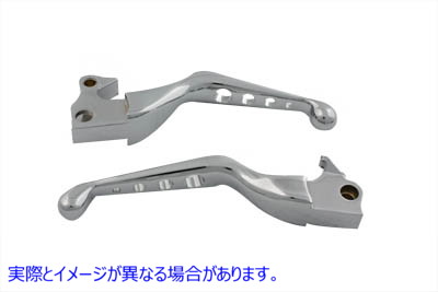 26-0786 クロームドリルドハンドレバーセット 取寄せ Vツイン Chrome Drilled Hand Lever Set (検索用／