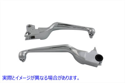26-0787 スカルエンド付きクロームコンターハンドレバーセット 取寄せ Vツイン Chrome Contour Hand Lever Set with Skull Ends