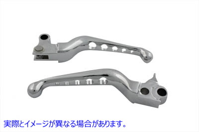 26-0788 クロームドリルドハンドレバーセット 取寄せ Vツイン Chrome Drilled Hand Lever Set (検索用／
