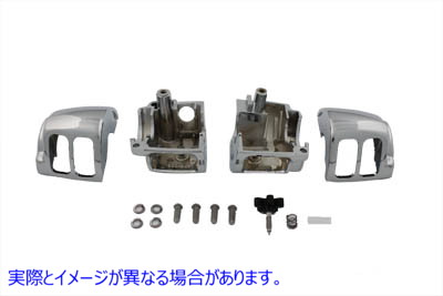 26-0793 ハンドルバー コントロール スイッチ ハウジング キット クローム 取寄せ Vツイン Handlebar Control Switch Housing Ki
