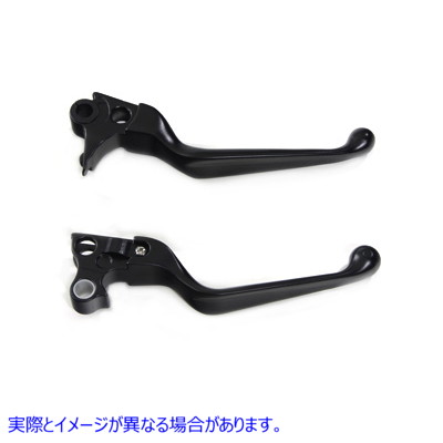 26-0982 ブラックVカットハンドレバーセット 取寄せ Vツイン Black V-Cut Hand Lever Set (検索用／44994-07