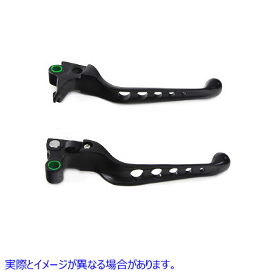 26-0984 ブラック ドリルド ハンド レバー セット 取寄せ Vツイン Black Drilled Hand Lever Set (検索用／