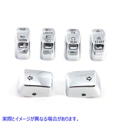 26-0991 クロームスイッチカバーセット 取寄せ Vツイン Handlebar Switch Cap Set Chrome (検索用／71500110