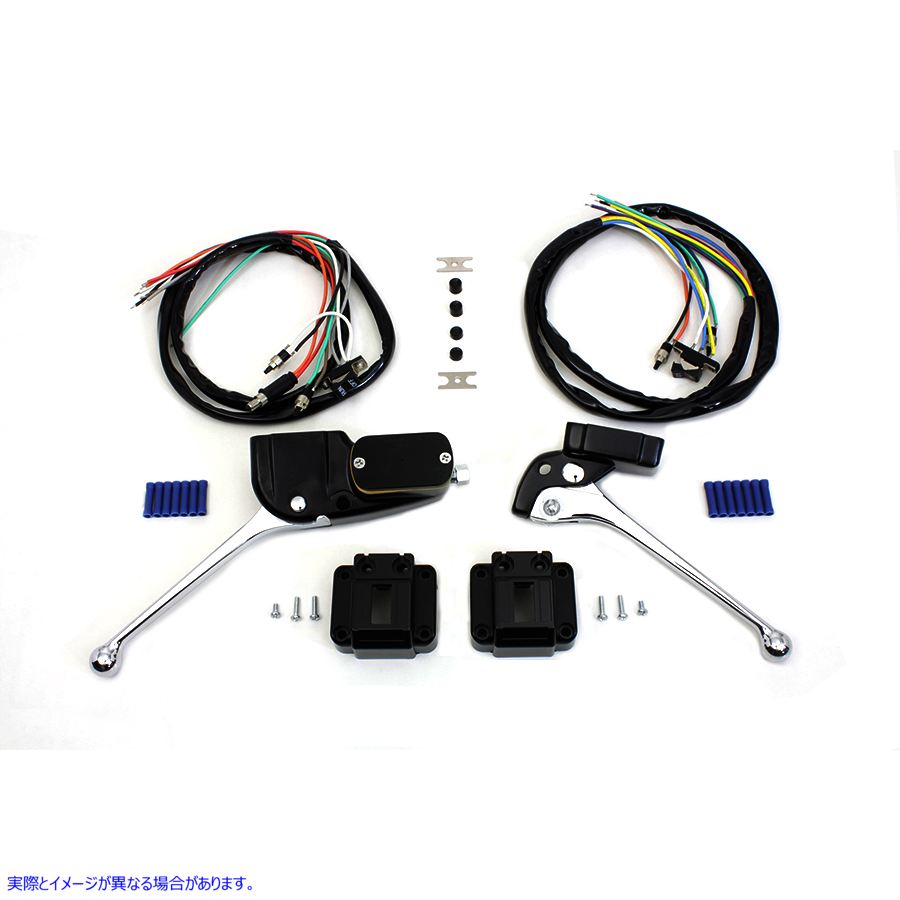 26-2093 ハンドルバー コントロール キット ブラック 取寄せ Vツイン Handlebar Control Kit Black (検索用／