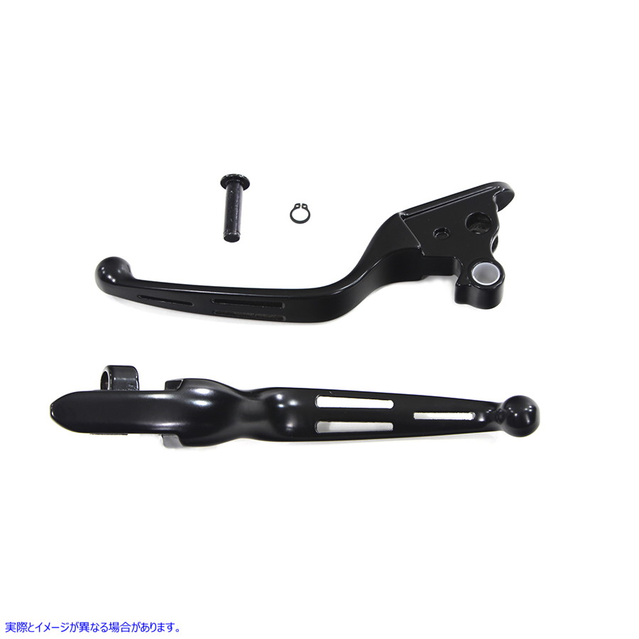 26-2113 黒のマイナスハンドレバーセット 取寄せ Vツイン Black Slotted Hand Lever Set (検索用／