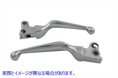 26-2171 クロームコンターハンドレバーセット 取寄せ Vツイン Chrome Contour Hand Lever Set (検索用／