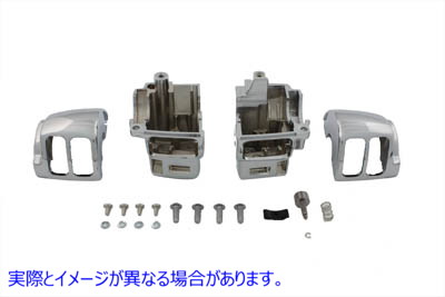 26-2177 ハンドルバー スイッチ ハウジング キット クローム 取寄せ Vツイン Handlebar Switch Housing Kit Chrome (検索用／702