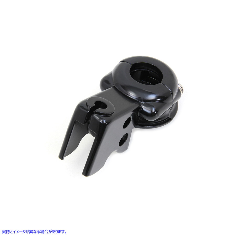 26-2186 クランプ付きクラッチハンドレバーブラケット ブラック 取寄せ Vツイン Clutch Hand Lever Bracket with Clamp Black (