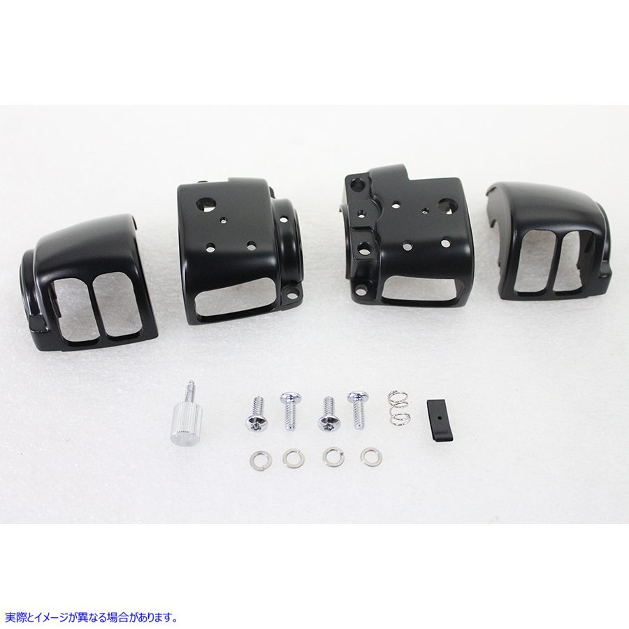 26-2242 ハンドルバー スイッチ ハウジング キット ブラック 取寄せ Vツイン Handlebar Switch Housing Kit Black (検索用／