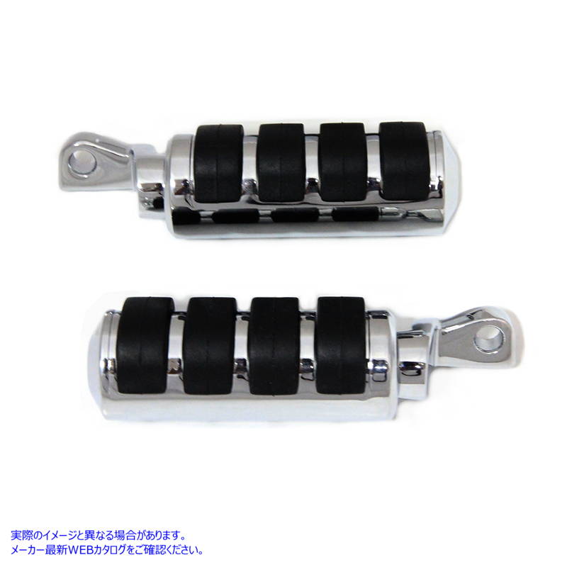 27-0006 ラージ クローム キャッツ パウ フットペグ セット 取寄せ Vツイン Large Chrome Cats Paw Footpeg Set (検索用／
