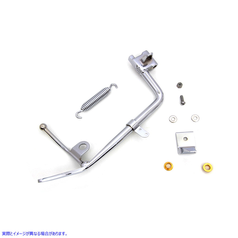 27-0015 クロームキックスタンドアセンブリ 取寄せ Vツイン Chrome Kickstand Assembly (検索用／