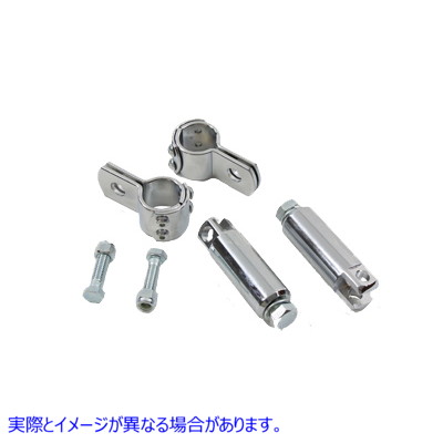 27-0033 クロームフットペグマウントキット 取寄せ Vツイン Chrome Footpeg Mount Kit (検索用／