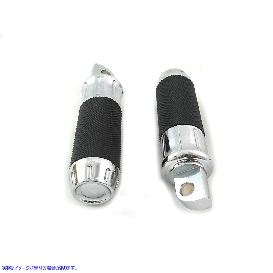 27-0095 クロームプレーンスタイルステップセット 取寄せ Vツイン Chrome Plain Style Footpeg Set (検索用／