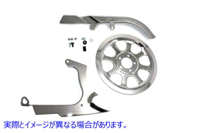 27-0161 クロームベルトガードキット 取寄せ Vツイン Chrome Belt Guard Kit (検索用／