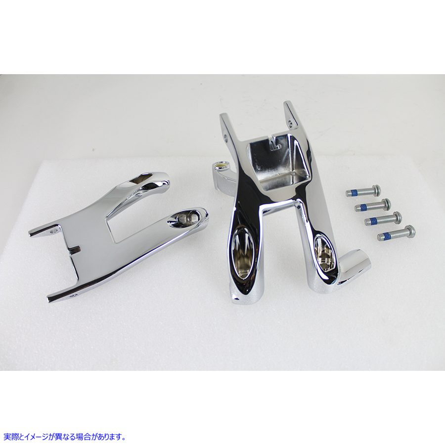 27-0181 OE クローム ドライバー フットボード マウント キット 取寄せ Vツイン OE Chrome Driver Footboard Mount Kit (検索用