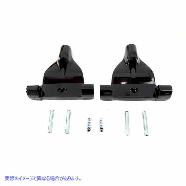 27-0201 パッセンジャーフットボードサポートセット ブラック 取寄せ Vツイン Passenger Footboard Support Set Black (検索用／