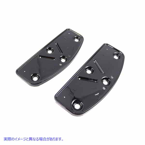 27-0249 OE ドライバー フットボード セット ブラック 'D' シェイプ 取寄せ Vツイン OE Driver Footboard Set Black 'D' Shape (