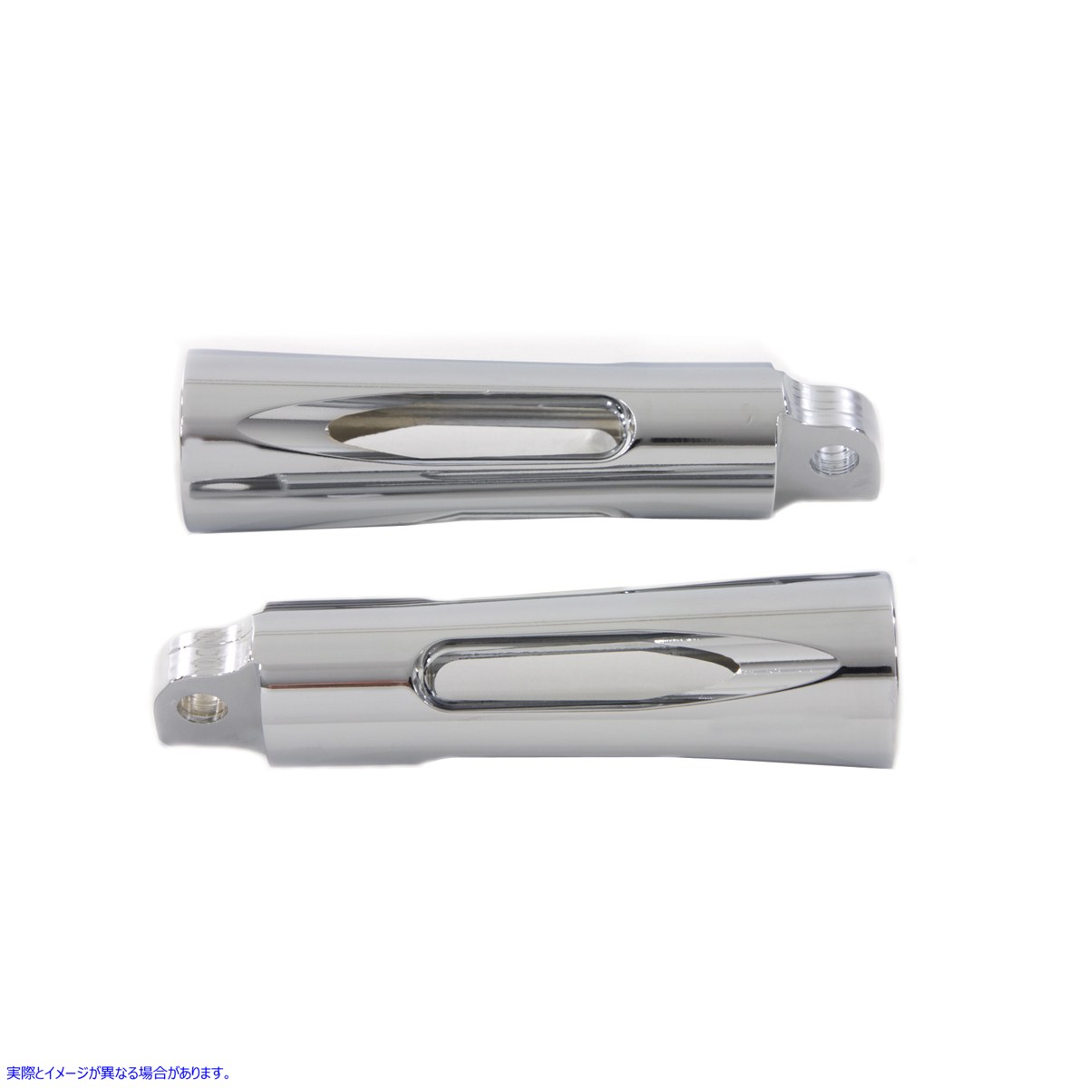 27-0321 クロームミルドスタイルフットペグセット 取寄せ Vツイン Chrome Milled Style Footpeg Set (検索用／