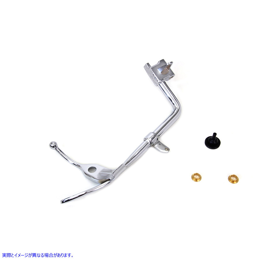 27-0377 Jiffy キックスタンド レッグ クローム 取寄せ Vツイン Jiffy Kickstand Leg Chrome (検索用／50000091