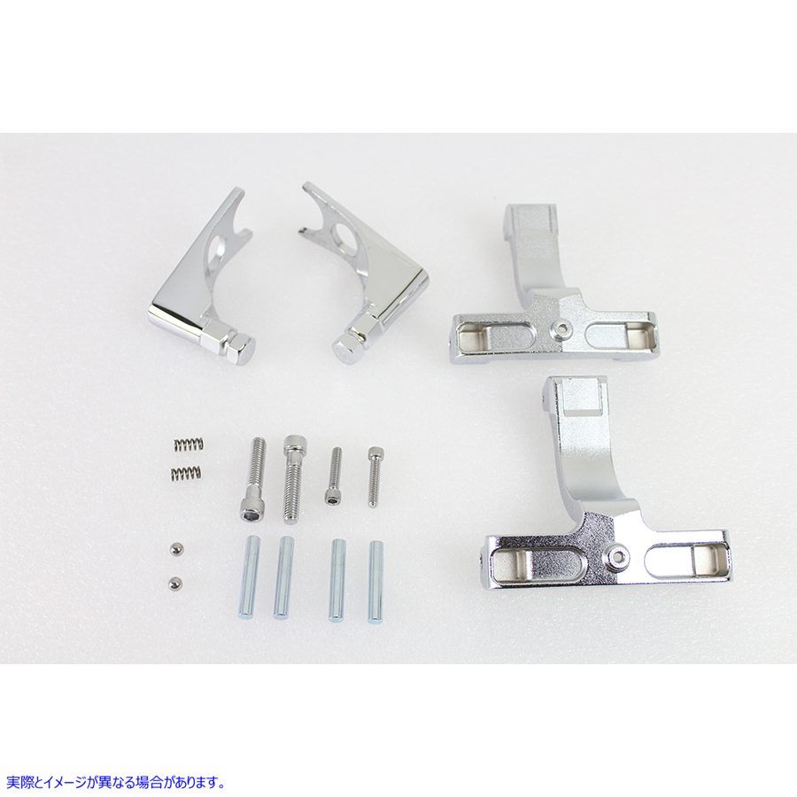 27-0382 クロームパッセンジャーフットボードマウントキット 取寄せ Vツイン Chrome Passenger Footboard Mount Kit (検索用／50