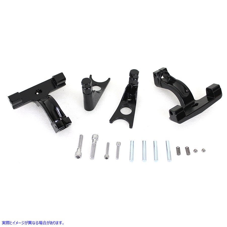 27-0383  取寄せ Vツイン Black Passenger Footboard Mount Kit (検索用／50459-06