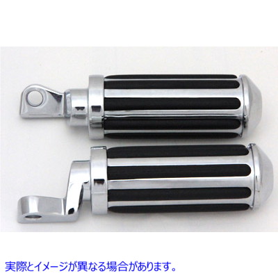 27-0403 クロームレイラースタイルステップセット 取寄せ Vツイン Chrome Railer Style Footpeg Set (検索用／