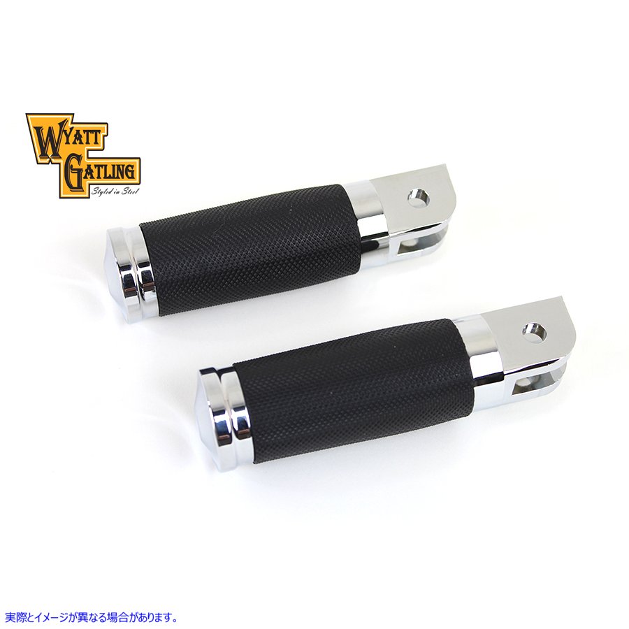 27-0488 ワイアットの 2018 クローム ドライバー フットペグ セット 取寄せ Vツイン Caliber Chrome Driver Footpeg Set (検索用