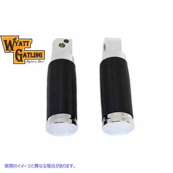 27-0490 ワイアットの 2018 クローム パッセンジャー フットペグ セット 取寄せ Vツイン Wyatt Gatling 2018 Chrome Passenger F