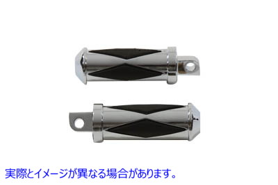 27-0556 クロームダイヤモンドスタイルラージステップセット 取寄せ Vツイン Chrome Diamond Style Large Footpeg Set (検索用／