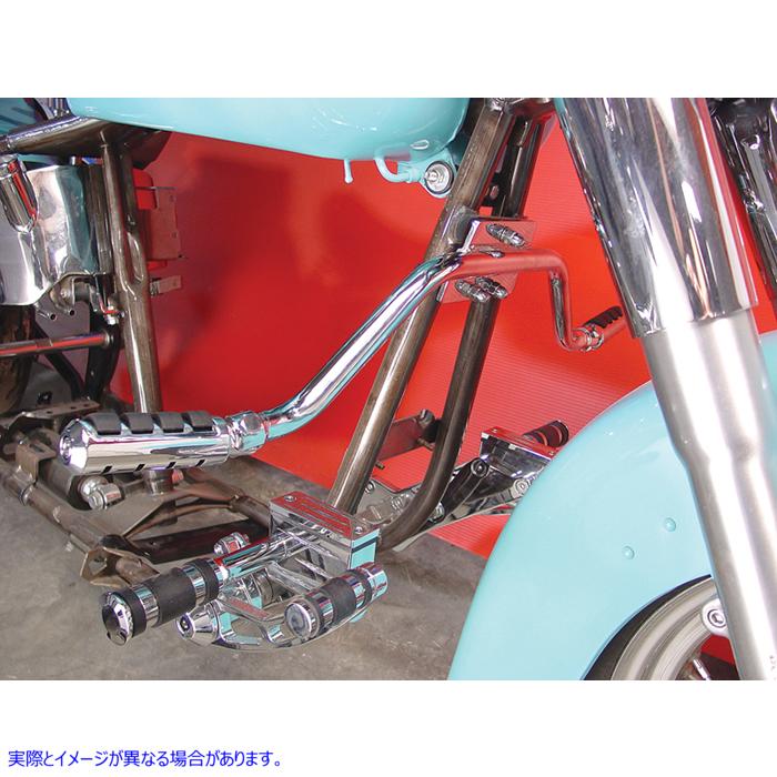 27-0625 Mustache ハイウェイバーキット Cats Paw フットペグ付き 取寄せ Vツイン Mustache Highway Bar Kit with Cats Paw Foot