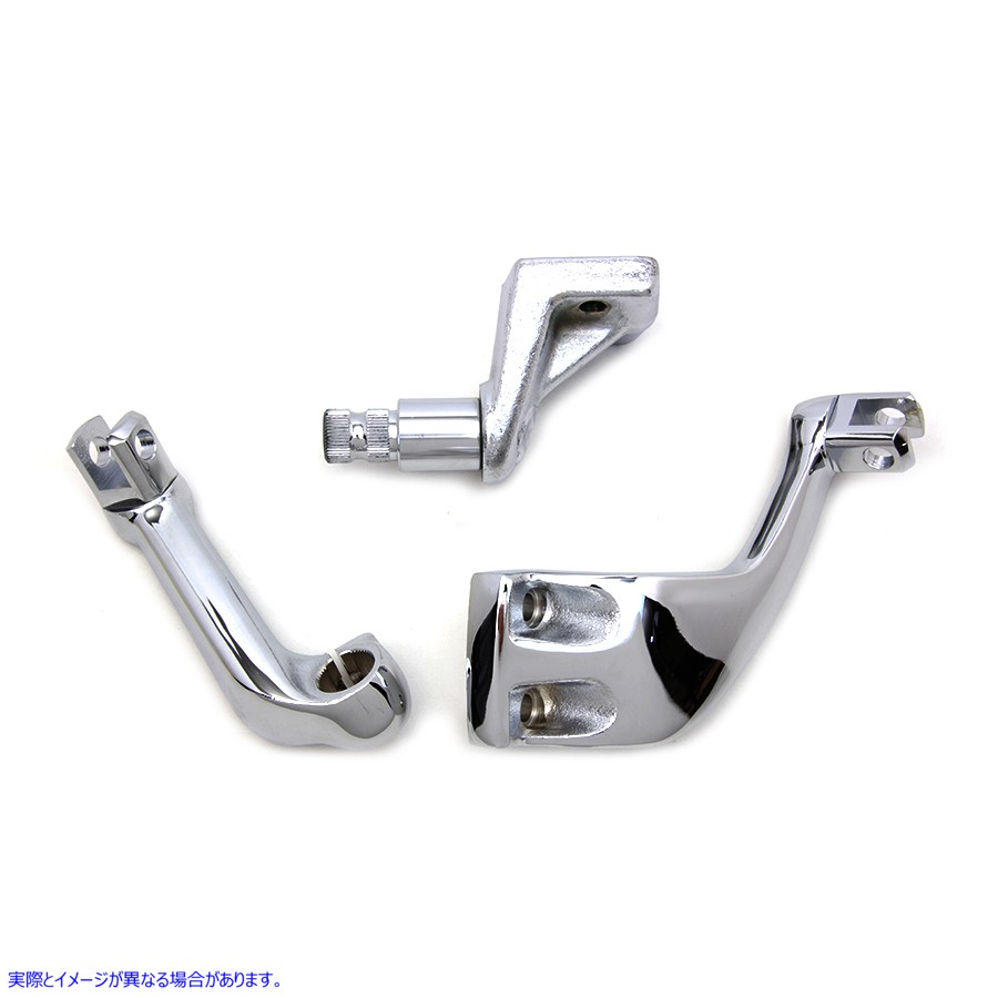 27-0641 クロームドライバーレプリカフットペグマウントセット 取寄せ Vツイン Chrome Driver Replica Footpeg Mount Set (検索