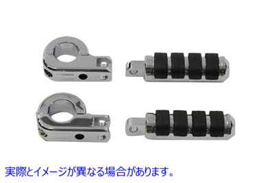 27-0660 クローム エンジン バー フットペグ マウント キット (フットペグ付き) 取寄せ Vツイン Chrome Engine Bar Footpeg Moun