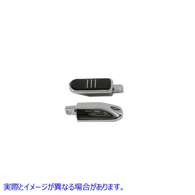 27-0699 ラバーインレイ付きクロームフットペグセット 取寄せ Vツイン Chrome Footpeg Set with Rubber Inlay (検索用／50211-04