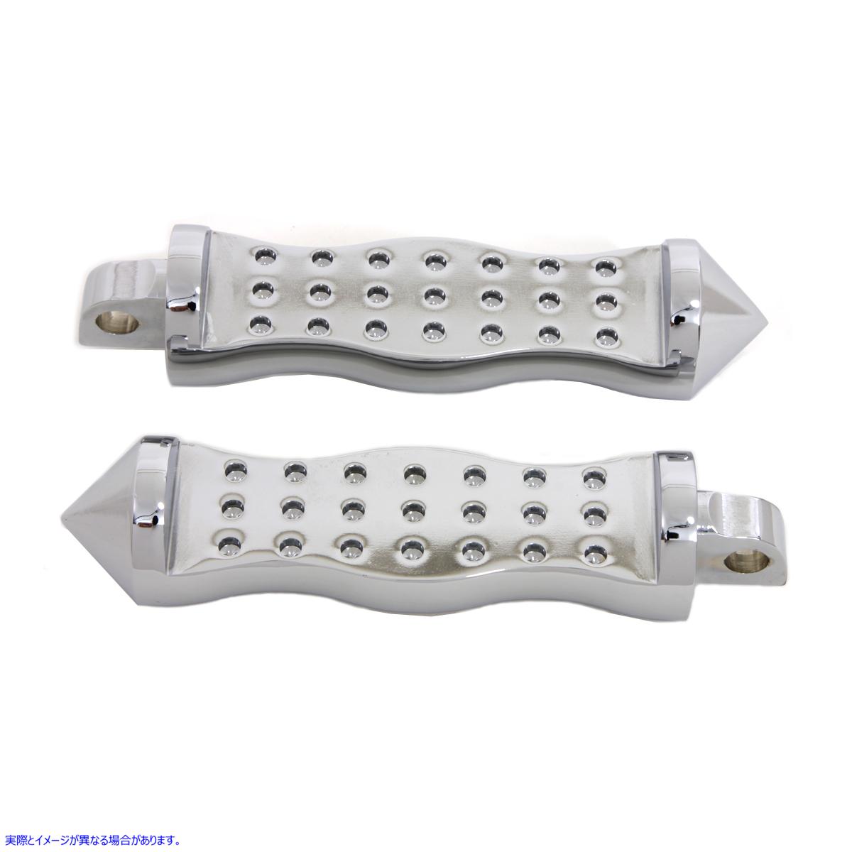 27-0715 クローム フォーム ファクター フットペグ セット ドルイド スタイル 取寄せ Vツイン Chrome Form Factor Footpeg Set D
