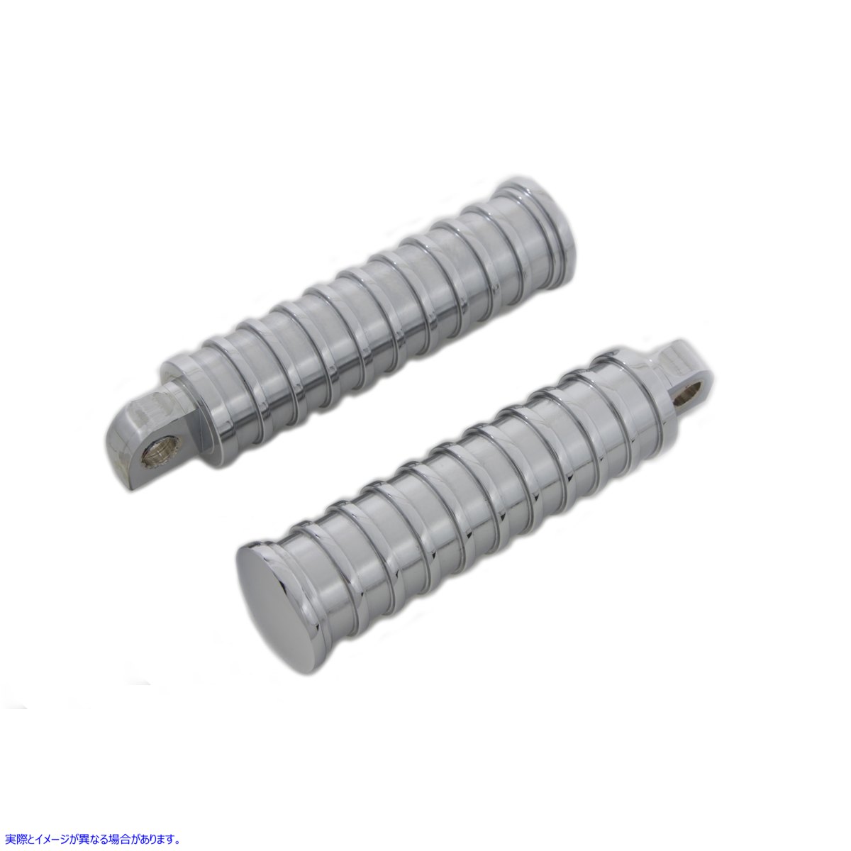 27-0729 クローム ライト グルーヴ フットペグ セット 取寄せ Vツイン Chrome Light Grooves Footpeg Set (検索用／