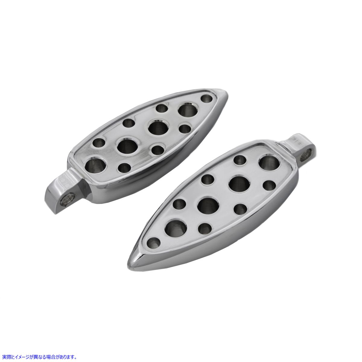 27-0730 クローム ティアドロップ ステップセット 取寄せ Vツイン Chrome Teardrop Footpeg Set (検索用／