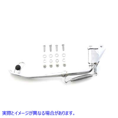 27-0743 Jiffy キックスタンド アセンブリ クローム 2 インチアンダー 取寄せ Vツイン Jiffy Kickstand Assembly Chrome 2 inch
