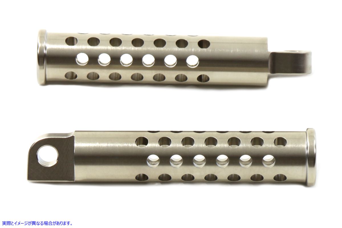 27-0745 ビレットシュータースタイルフットペグセット ニッケルメッキ 取寄せ Vツイン Billet Shooter Style Footpeg Set Nickel