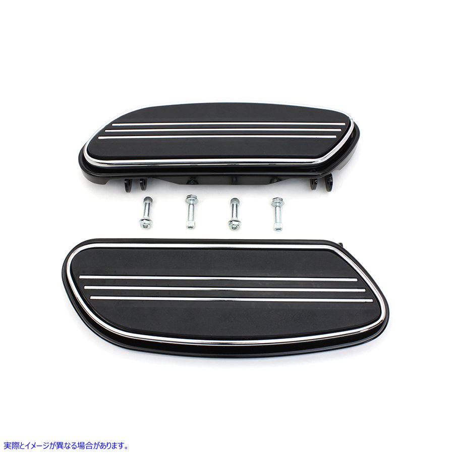 27-0748 ドライバー ブラック フットボード セット 取寄せ Vツイン Driver Black Footboard Set (検索用／51060-08