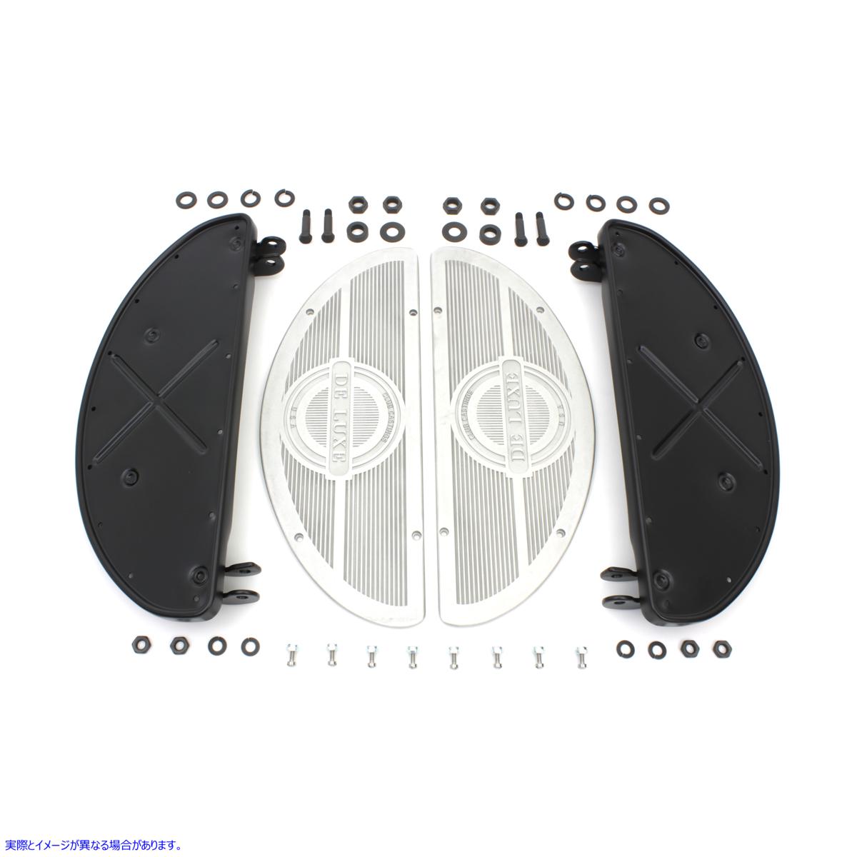 27-0751 デラックスハーフムーンフットボードキット 取寄せ Vツイン Deluxe Half Moon Footboard Set (検索用／
