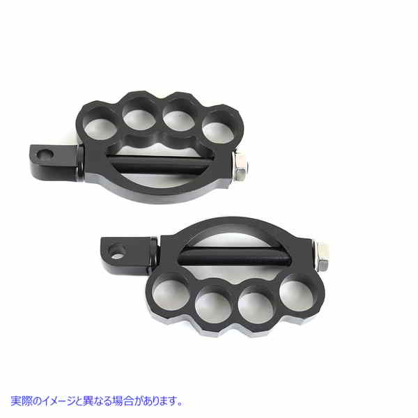 27-0770 ナックルステップセット ブラック 取寄せ Vツイン Knuckle Footpeg Set Black (検索用／