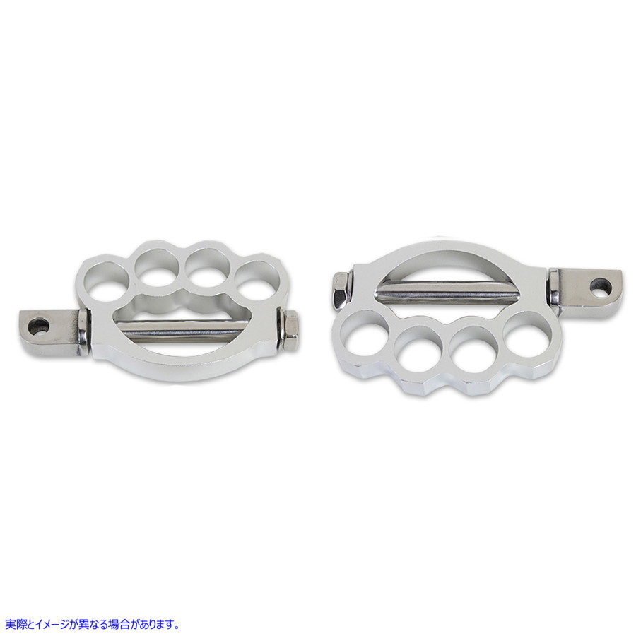 27-0771 ナックルステップセット クローム 取寄せ Vツイン Knuckle Footpeg Set Chrome (検索用／