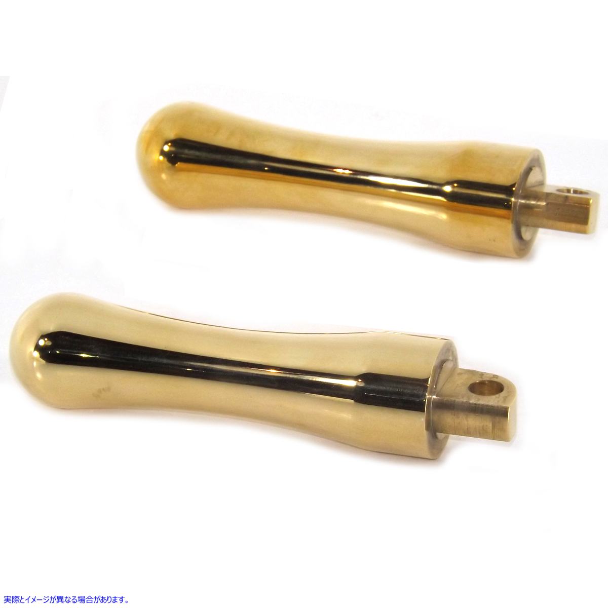 27-0777 真鍮製輪郭フットペグセット 取寄せ Vツイン Brass Contour Footpeg Set (検索用／