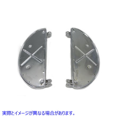 27-0781 レプリカドライバー半月型フットボードセット 取寄せ Vツイン Half Moon Footboard Set (検索用／