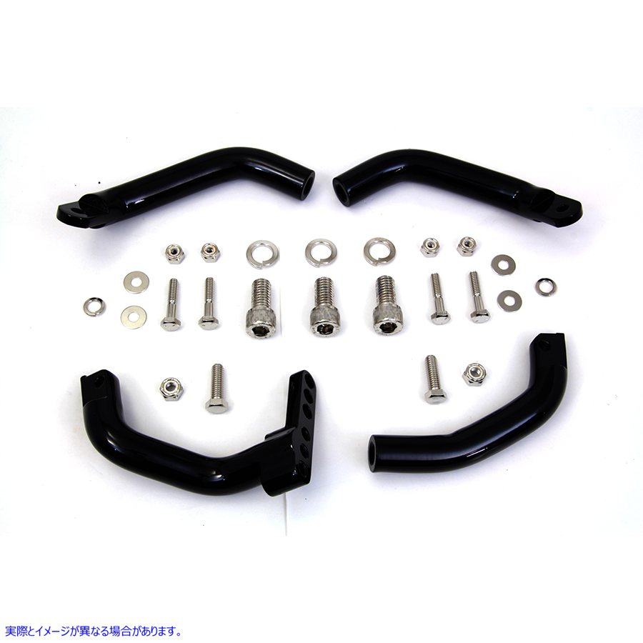 27-0812 フットボード延長キット ブラック 取寄せ Vツイン Footboard Extension Kit Black (検索用／