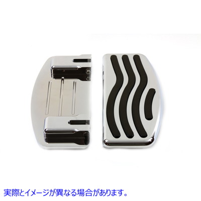 27-0822 ウェーブデザインのドライバーフットボードセット 取寄せ Vツイン Driver Footboard Set with Wave Design (検索用／