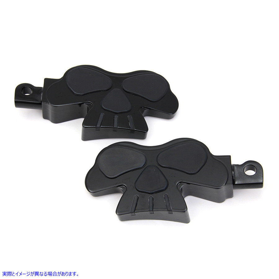 27-0846 スカルフェイスステップセット 取寄せ Vツイン Skull Face Footpeg Set (検索用／